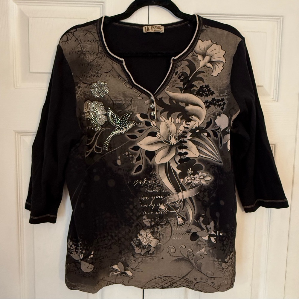 Blue Canyon Vintage Y2K Graphic Top 1X